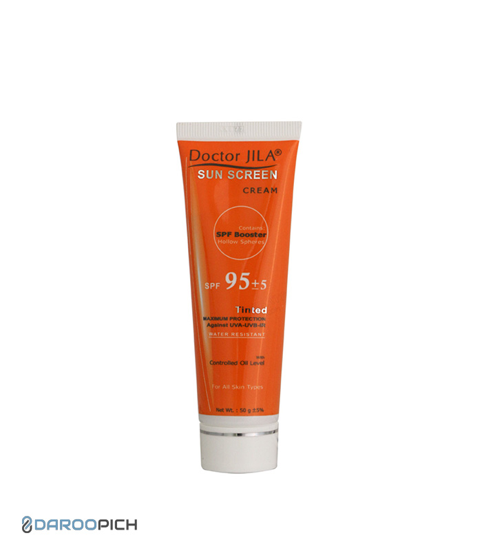 کرم ضدآفتاب رنگی فاقد چربی SPF95+5 دکتر ژیلا