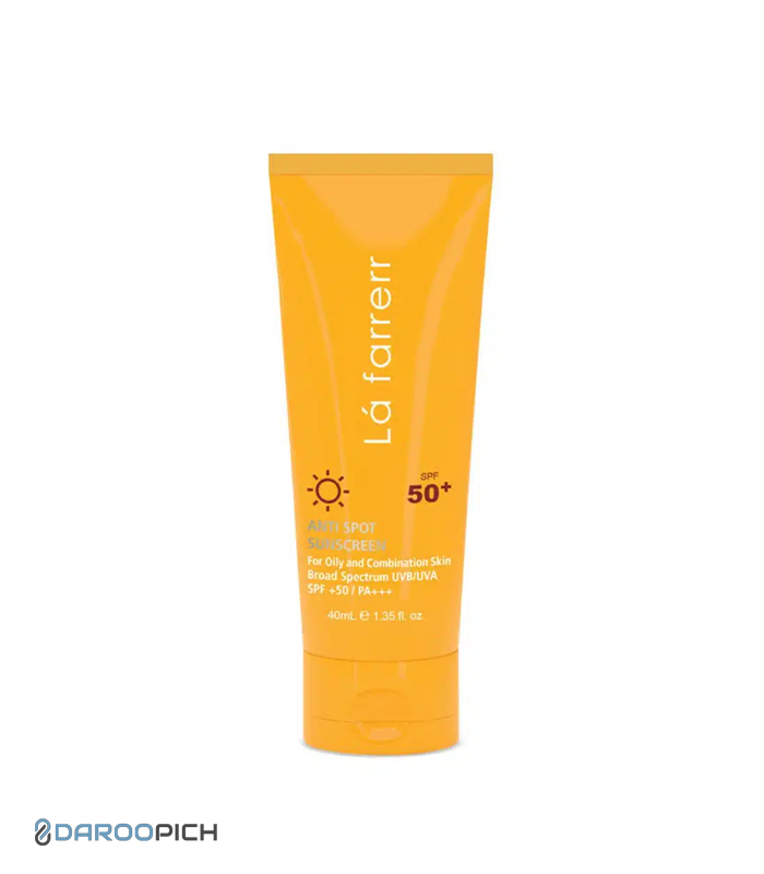 لافارر کرم ضد آفتاب SPF50 پوست چرب ضد لک و بی رنگ 40 میلی لیتر