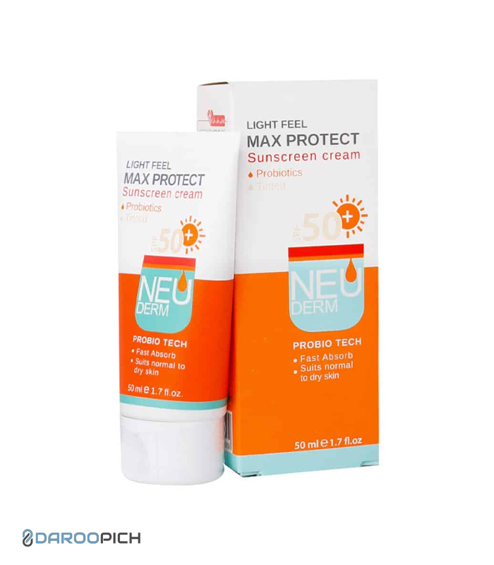 نئودرم کرم ضد آفتاب مکس پروتکت SPF50 رنگی لایت