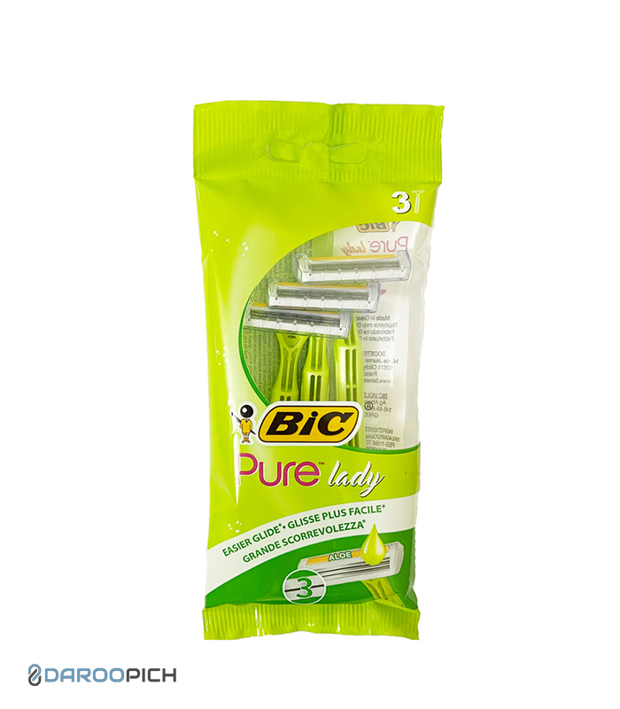 بیک سه تیغه صابوندار PURE LADY بسته 3 عددی