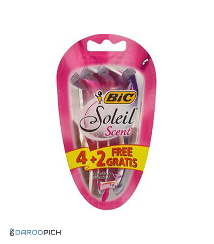 بیک سه تیغه SOLEIL SCENT بسته 4+2 عددی