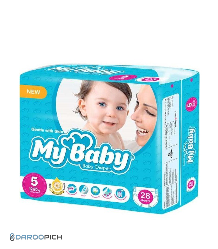 مای بیبی آبی اکو بسته 28 عددی سایز 5