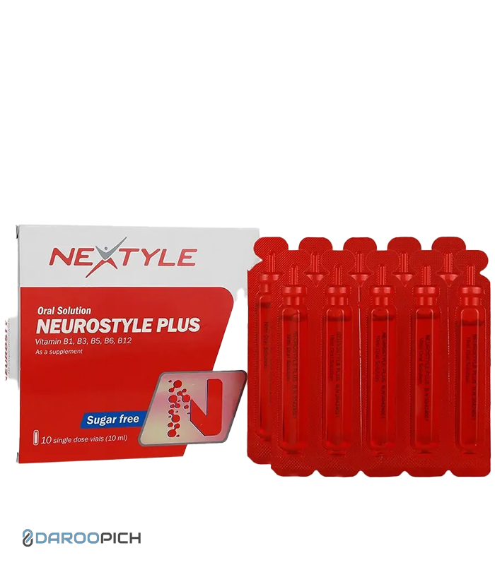 نکستایل ویال خوراکی نورو استایل پلاس (ب1/ب3/ب6/ب12) بسته 10 عددی