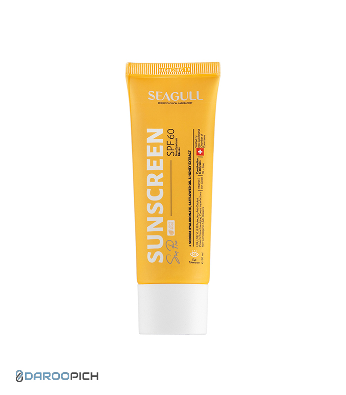 سی گل کرم ضد آفتاب رنگی بژ طلایی فاقد چربی SPF60 مناسب پوست های مختلط تا چرب 50 میلی لیتر